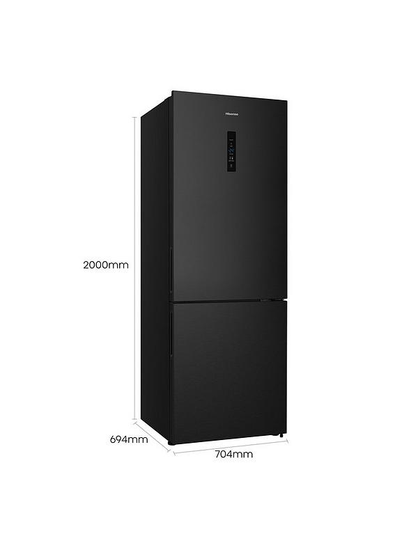 Hisense RB645N4BFE 60/40 70.4cm Frost-Free Wide Fridge Freezer - Black / Stainless Steel - Image 6
